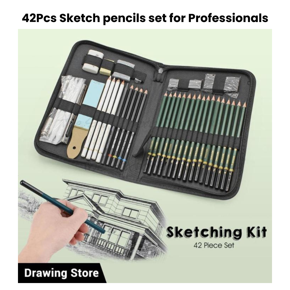 42Pcs Sketchpencil set Complete Box - Professional Edition