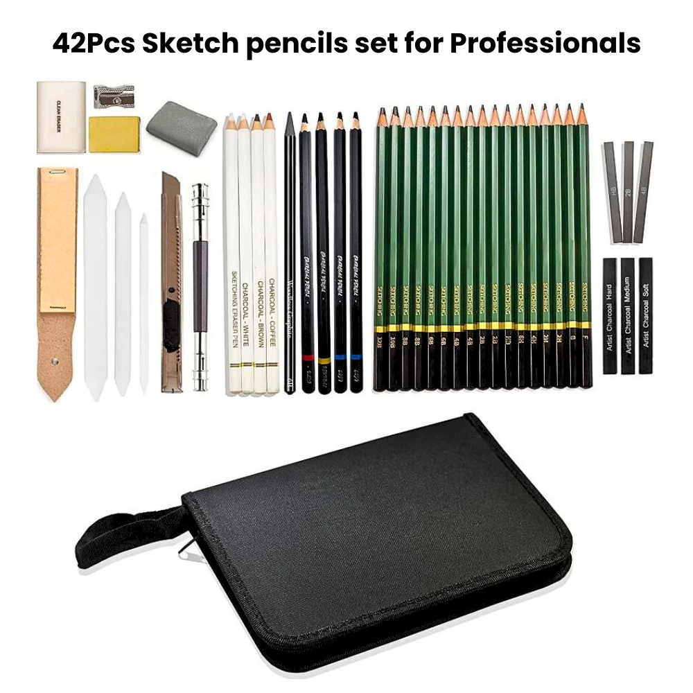 42Pcs Sketchpencil set Complete Box - Professional Edition