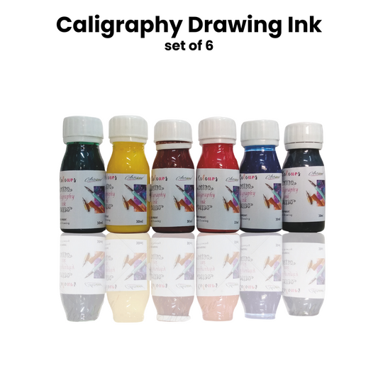 Premium Calligraphy Inks set of 6 - Primary shades