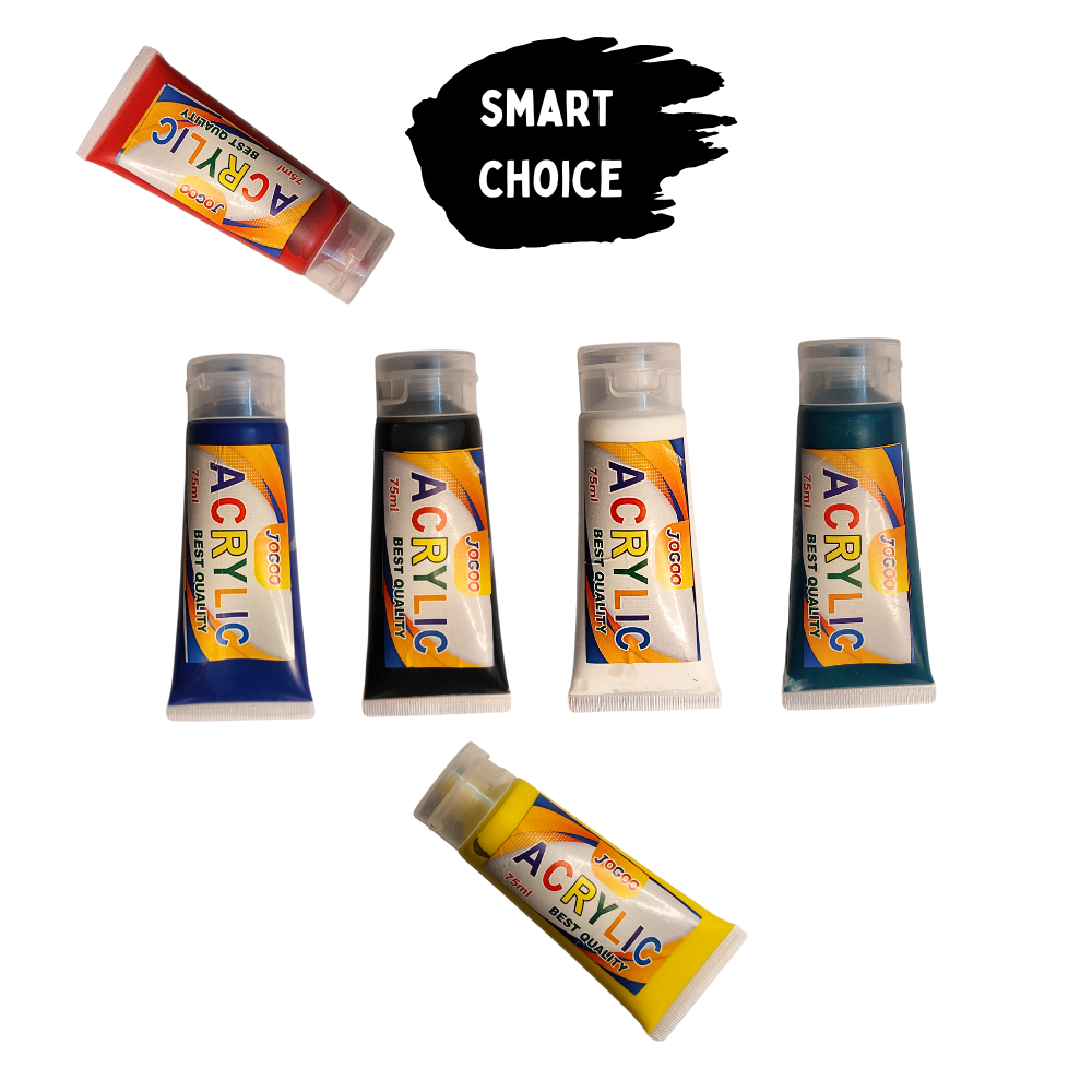 Acrylic Tubes set of 6 Large Tubes - 75ml Each