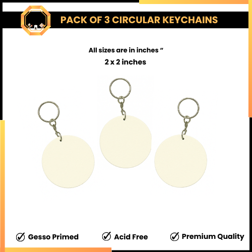Circular Paintable Keychain Canvases -  Memories Lover Edition