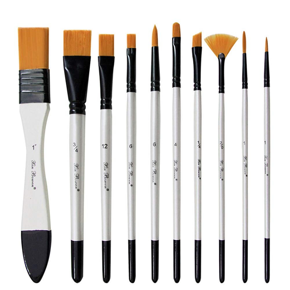 Xinbowen Acrylic Brush set of 10 - Professional Edition