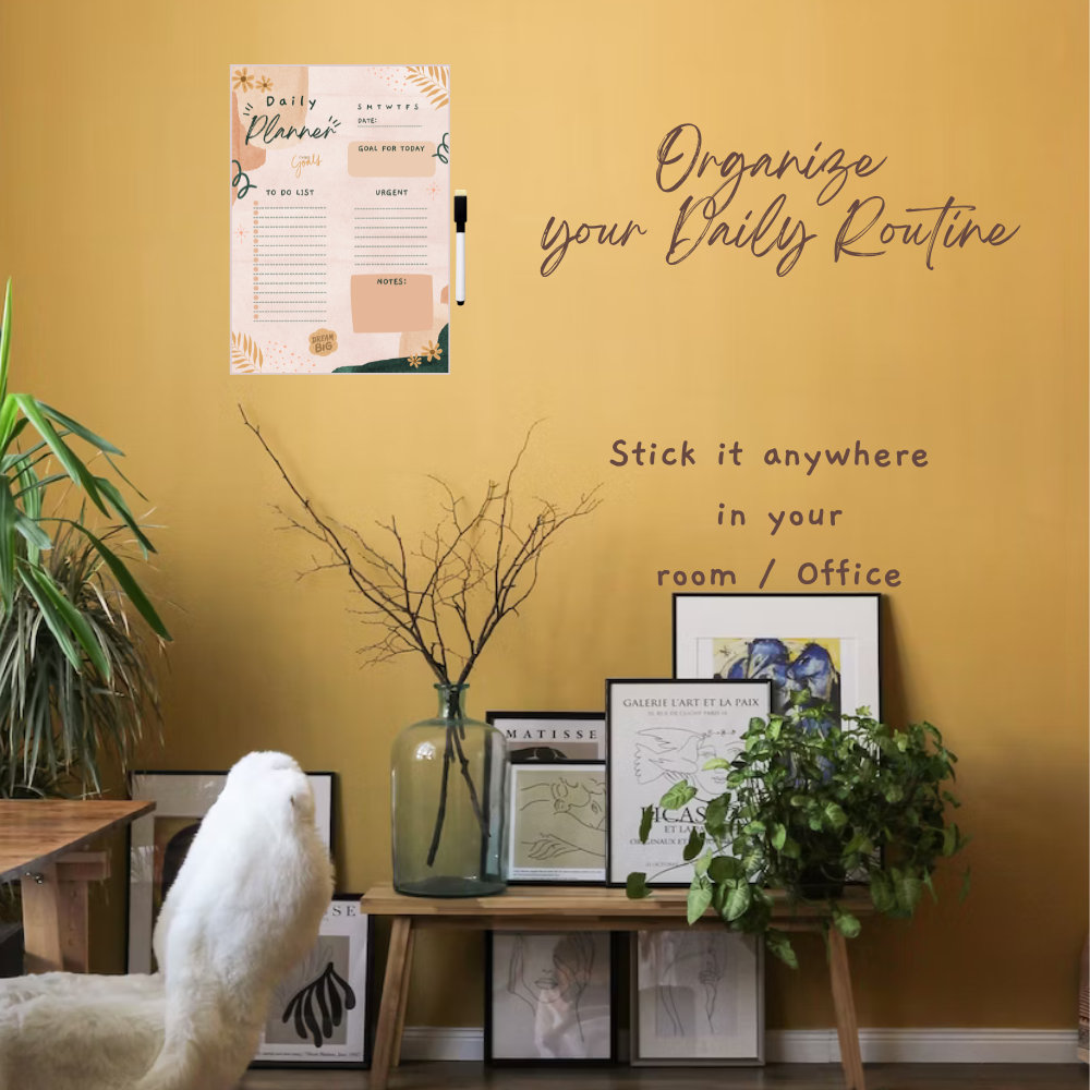 Daily planner A4 Laminted with board marker