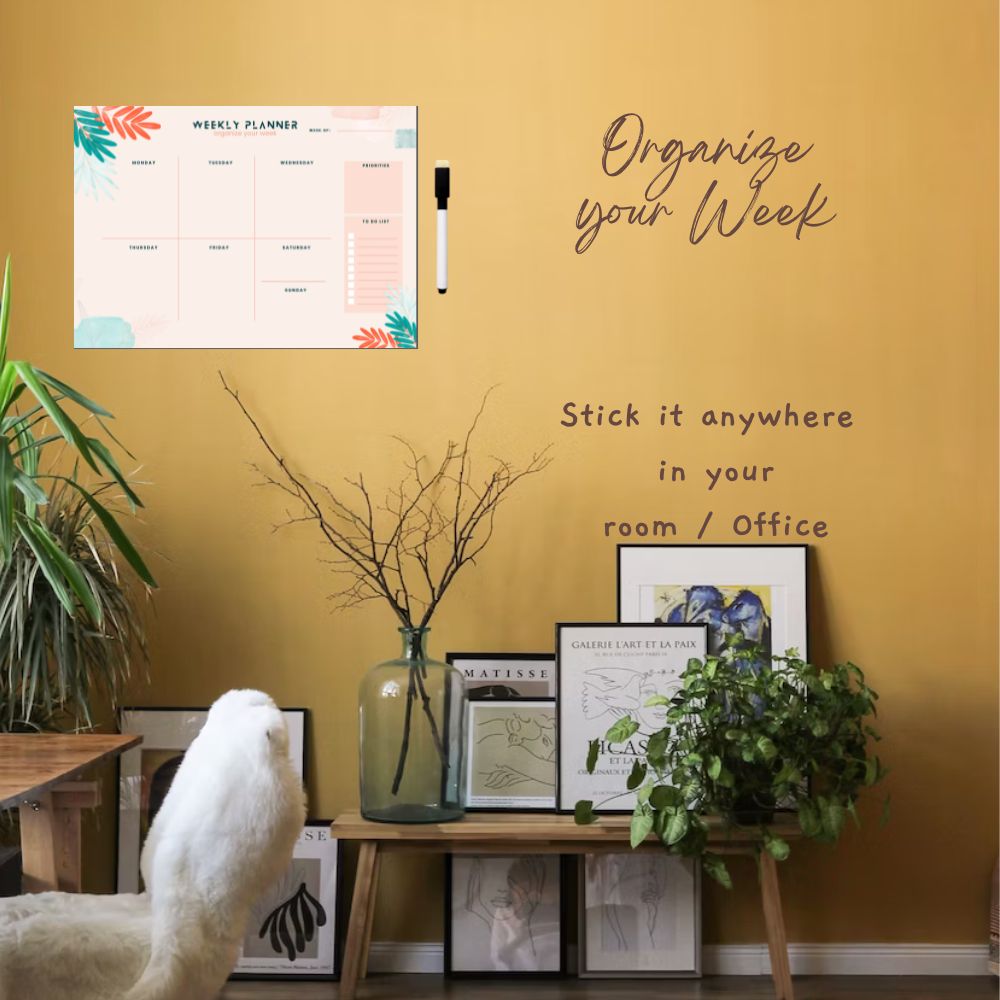 Weekly planner A4 laminated with free board marker - Planner's Edtion