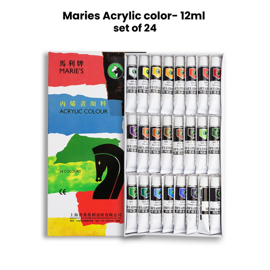 Maries Acrylic tubes set of 24 - 12ml Premium