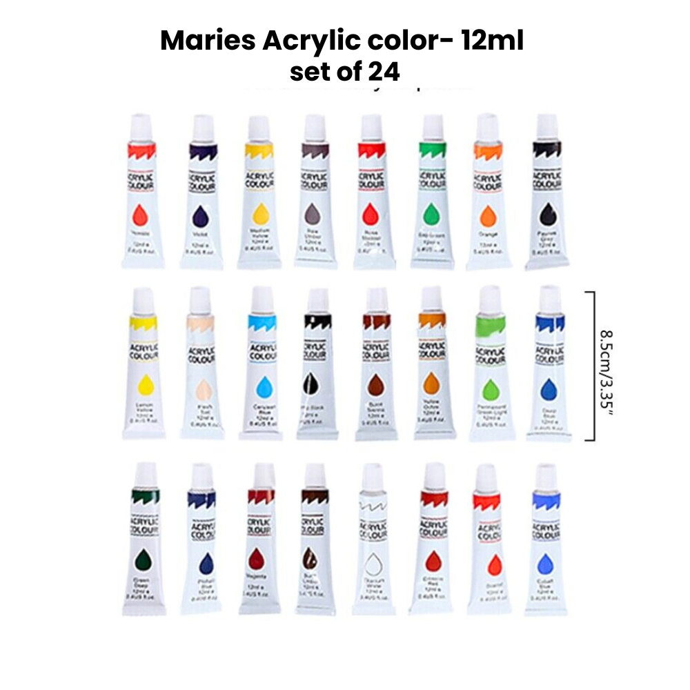 Maries Acrylic tubes set of 24 - 12ml Premium