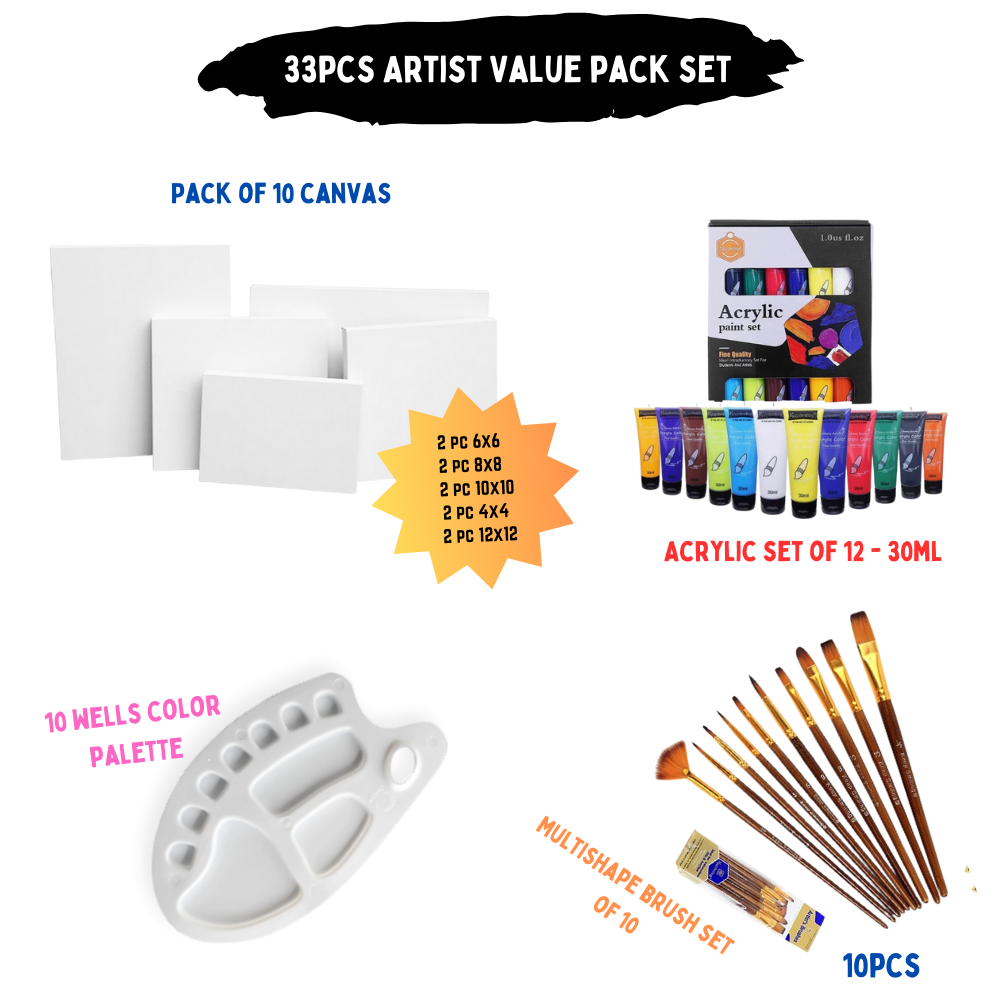 33 Pcs/Set Value Pack For Artist - Professional Edition