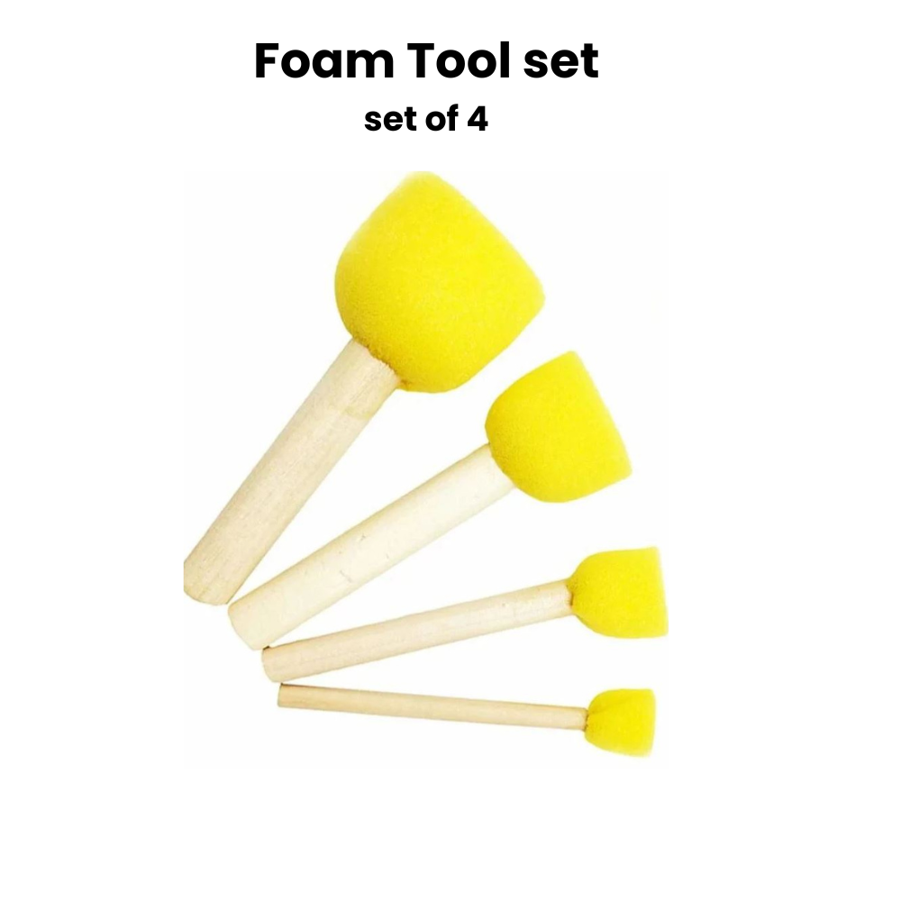 Artist Foam tool Round yellow pack of 4