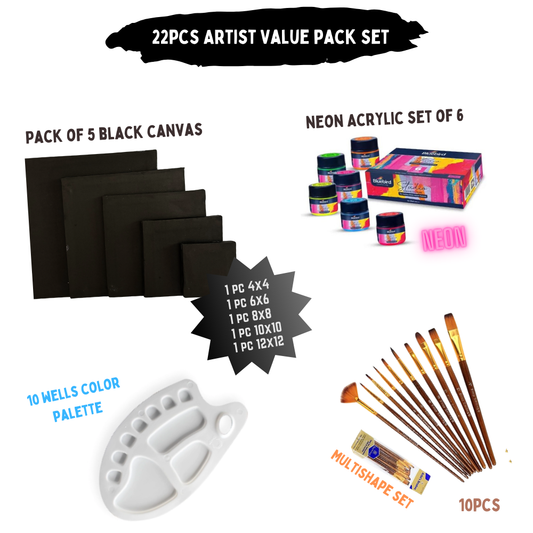 22 Pcs/Set Value Pack For Artist - Neon Edition