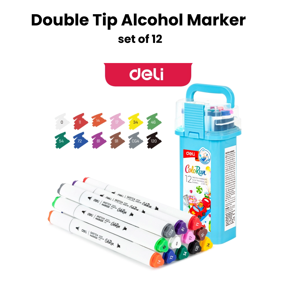 Twin Double tip Alcohol Markers set - 100% Premium Quality