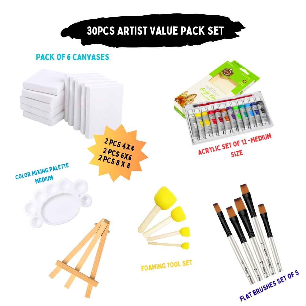 30 Pcs/Set Value Pack For Artist - Perfect Beginner Edition