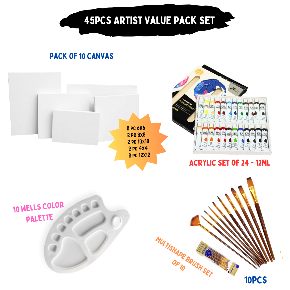 45 Pcs/Set Value Pack For Artist - Professional Edition