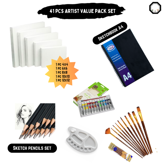 41 Pcs Complete Artist's Value Pack - Premium Edition