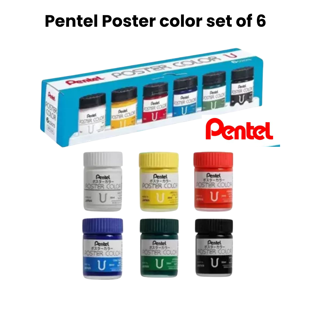 Pentel Poster Color set of 6 - Artist Edition