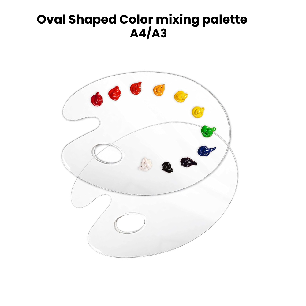 Oval Shaped Acrylic painting Palette - Artist's Edition
