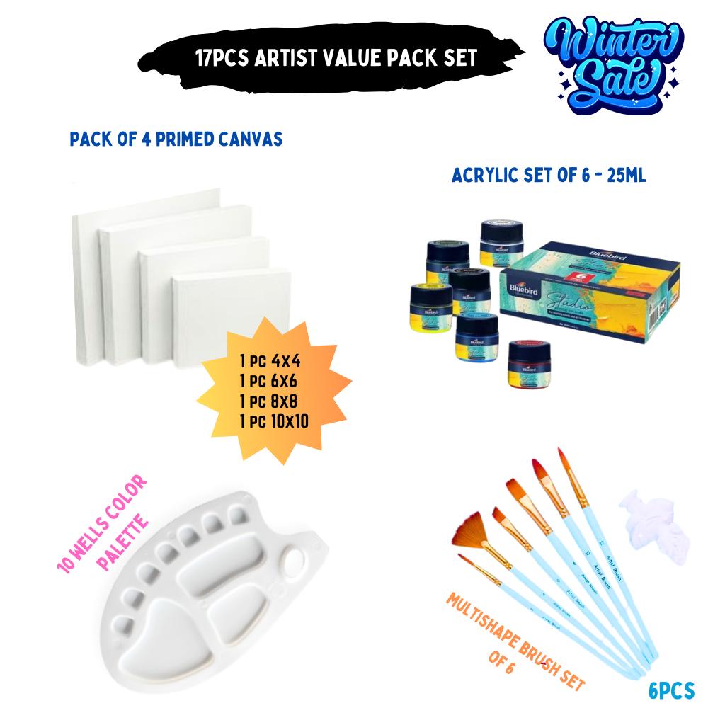 17Pcs/Set Value Pack for Artist - bluebirds Edition