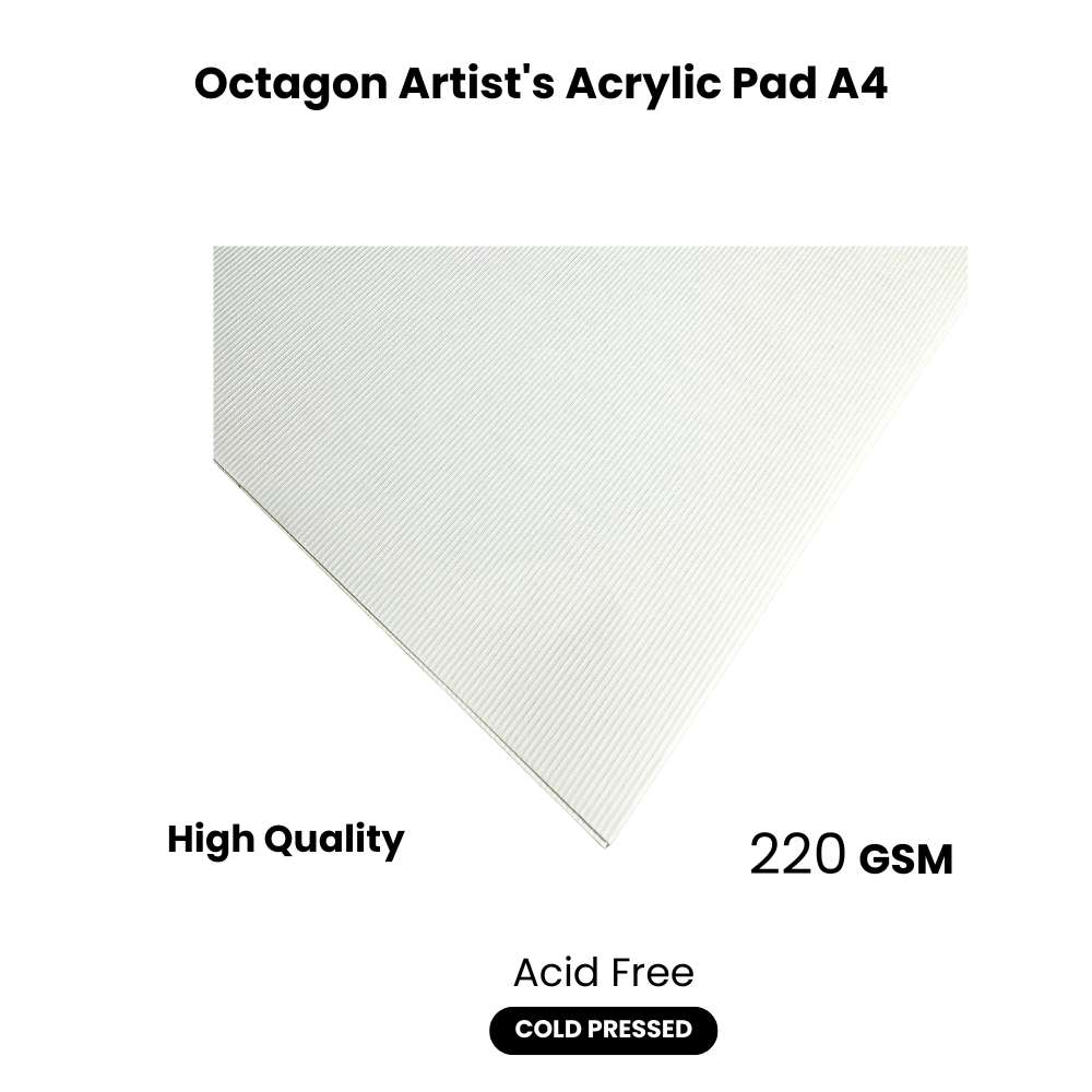 Octagon Artist's Acrylic Pad A4 / A3 - Acrylic Edition