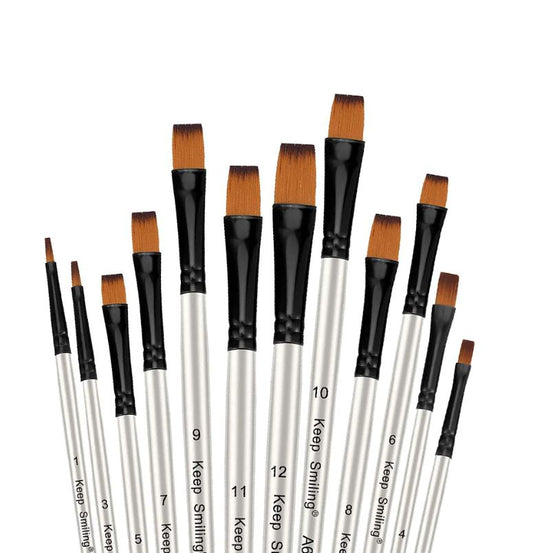 Keep smiling flat Brush set of 12 - Preium Edition