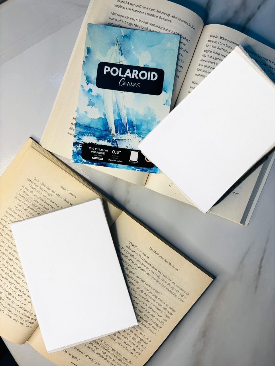 Pack of 6 Primed Polaroid Canvas Boards 6 x 4 inches - Rectangular Edition