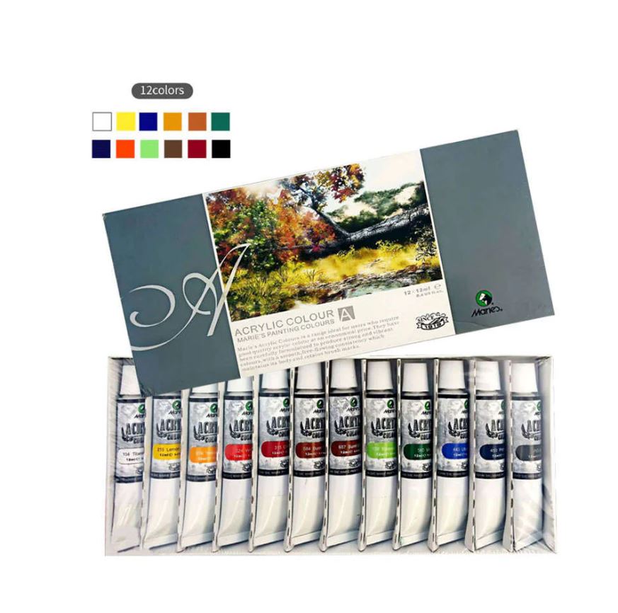 Maries Acrylic Color set of 12 - 12ml