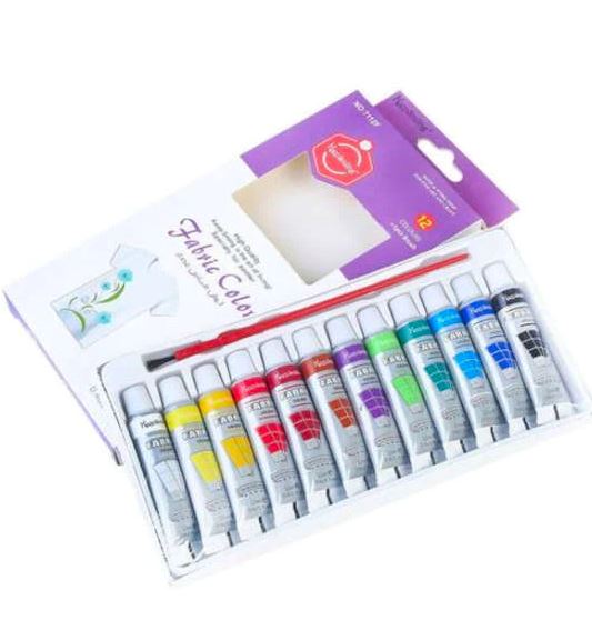 Keep smiling Fabric color set of 12 - 12ml each