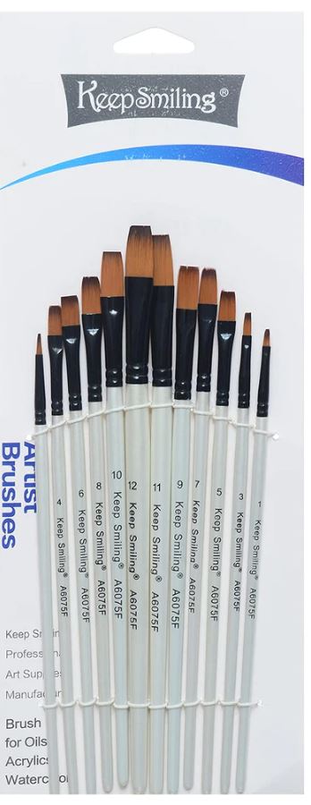 Keep smiling flat Brush set of 12 - Preium Edition