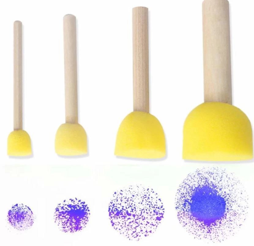 Artist Foam tool Round yellow pack of 4