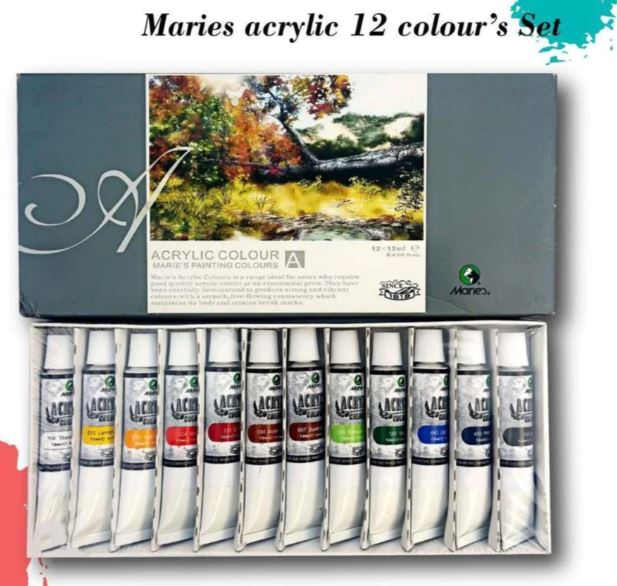 Maries Acrylic Color set of 12 - 12ml