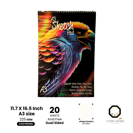 SketchPad for painting A3 - 225gsm 20 sheets