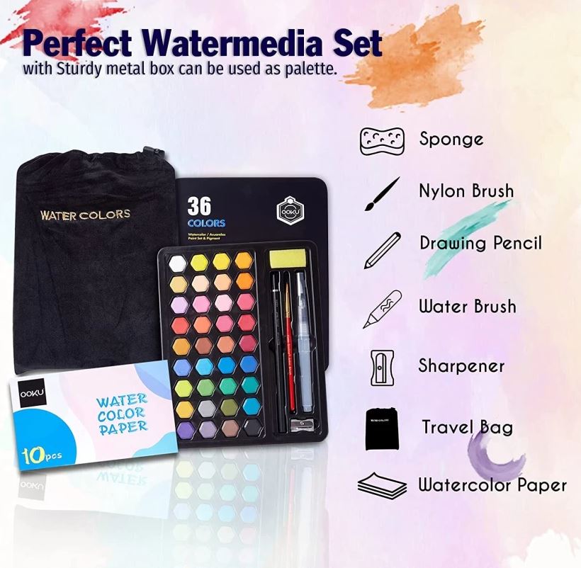 Keep Smiling Solid Watercolor set of 36- Artist's Edition Complete Box