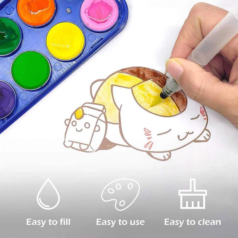 Keep Smiling Water Brush Pen Pack of 3