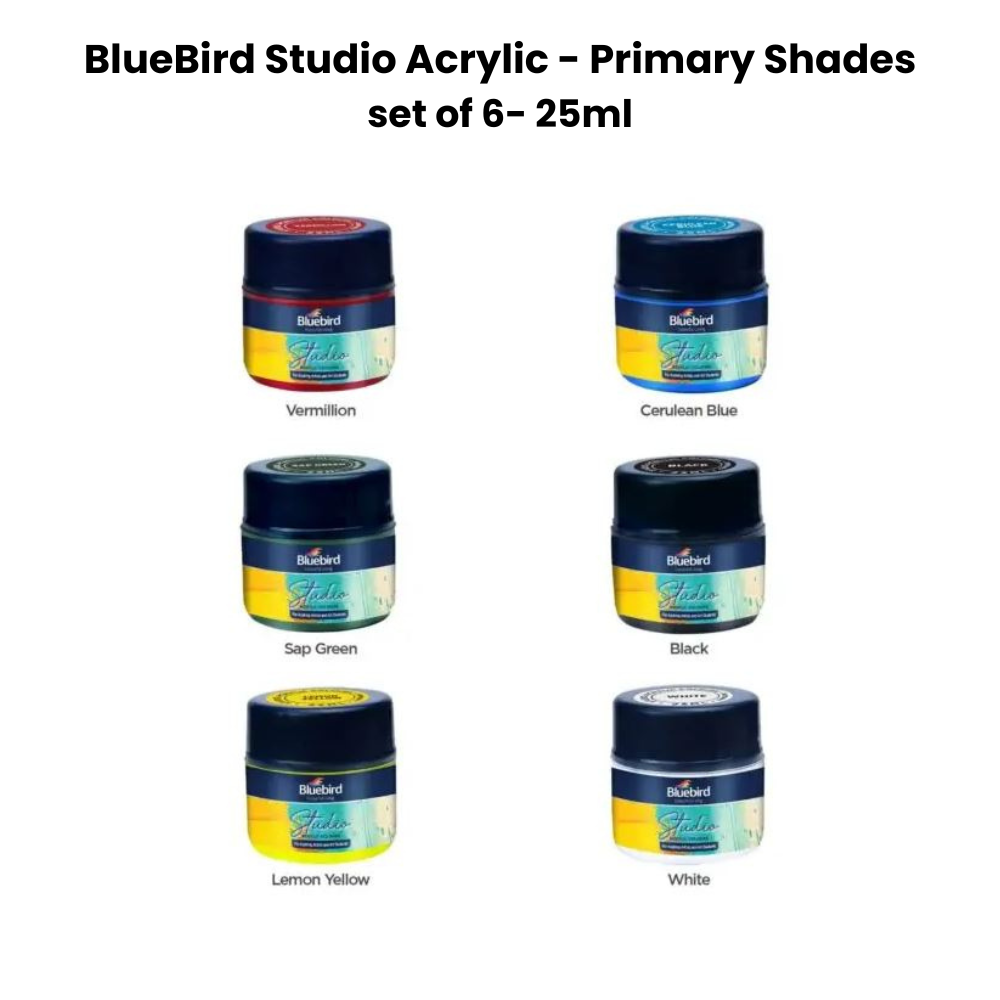 Blue Bird Studio Acrylic color set of 6 - 25ml