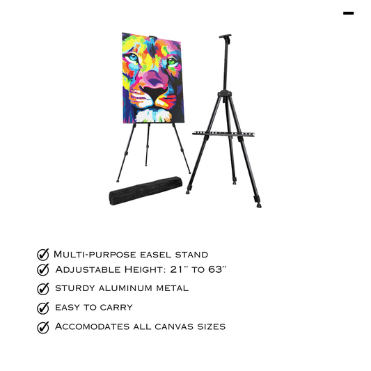 Adjustable Easel Stand in Aluminium