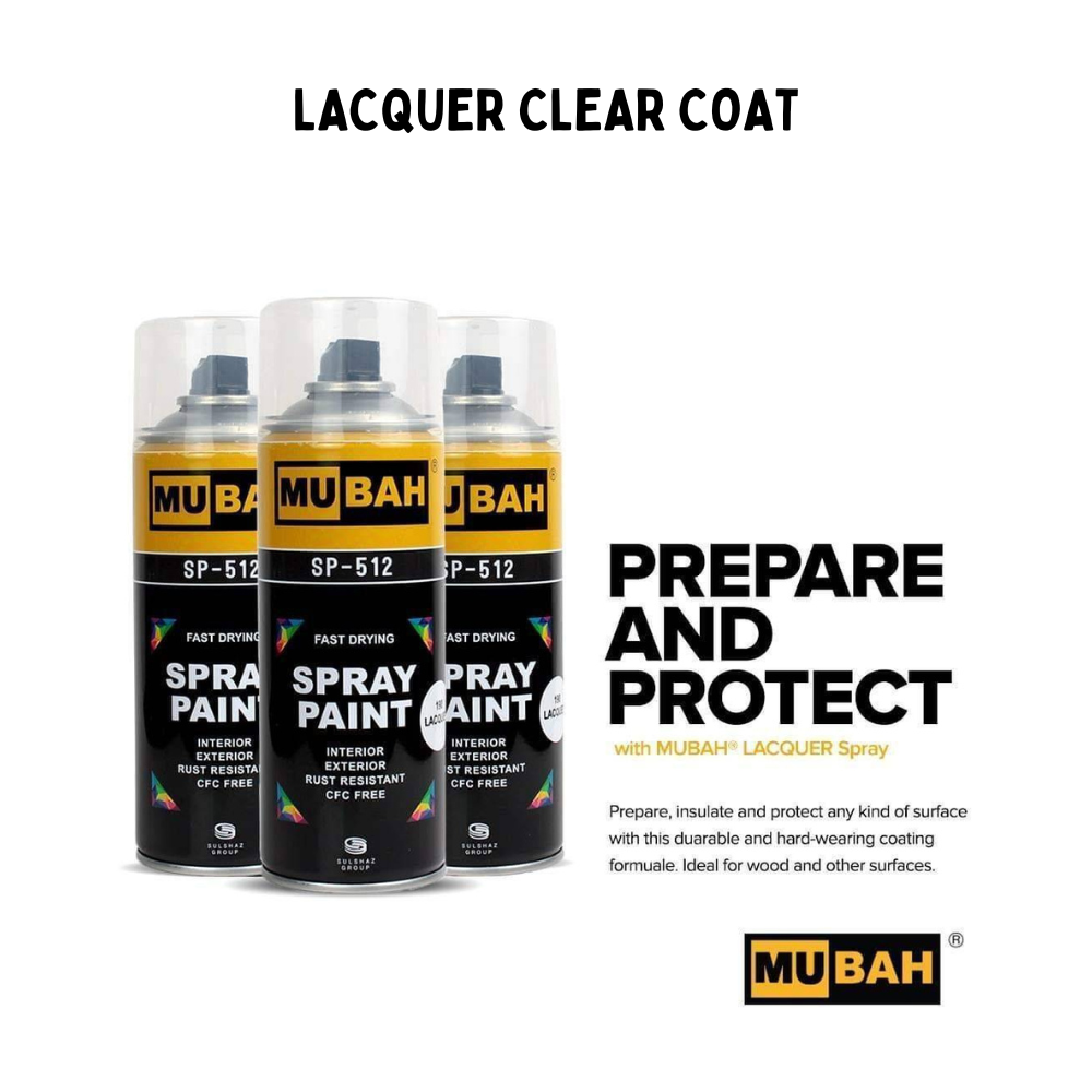 Mubah Transparent Laquer Spray - For paint Protection