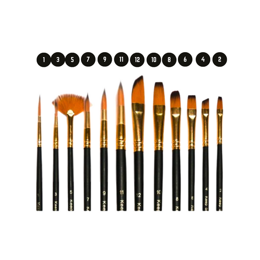Multishape Paint brush set of 12