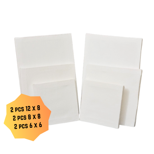 Pack of 6 Primed Canvas Board for painting