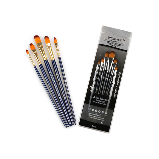 Giorgione Professional Grade Filbert brushes set of 6