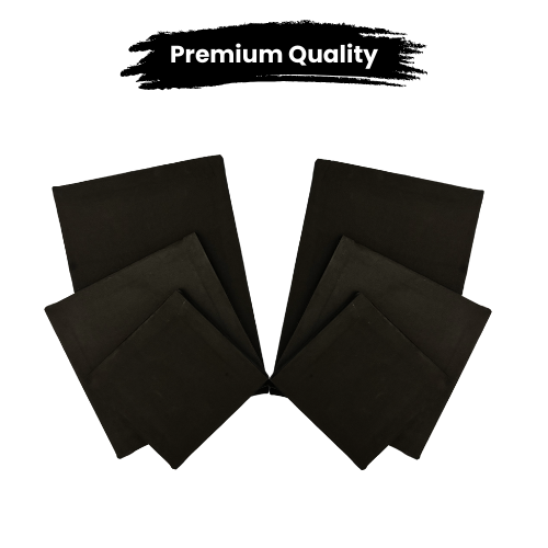 Pack of 6 Primed black Canvas Board for painting - Black Edition