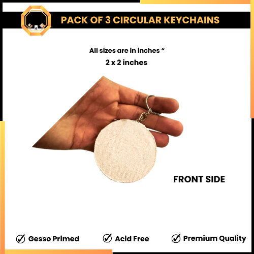 Circular Paintable Keychain Canvases -  Memories Lover Edition