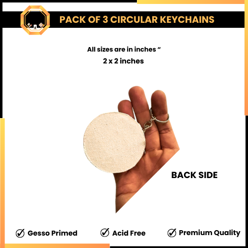 Circular Paintable Keychain Canvases -  Memories Lover Edition