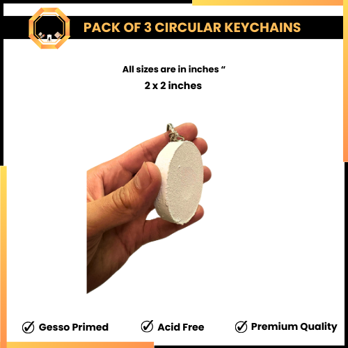 Circular Paintable Keychain Canvases -  Memories Lover Edition