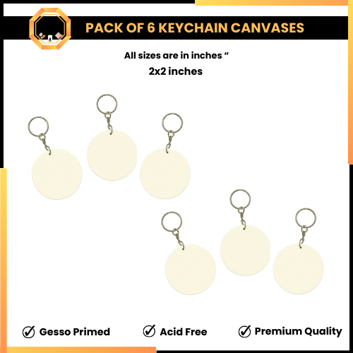 Circular Paintable Keychain Canvases -  Memories Lover Edition