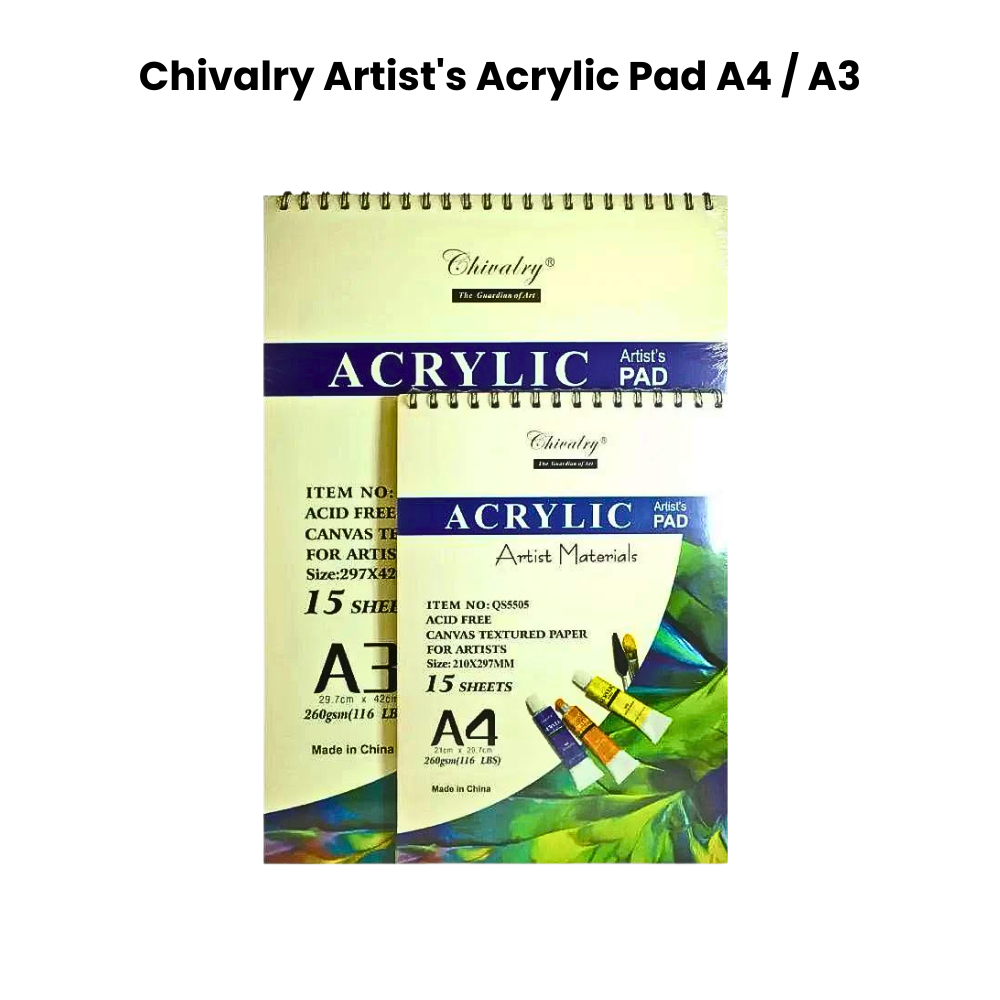 Chivalry Artist's Acrylic Pad A4 / A3 - Acrylic Edition