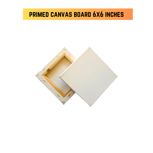 Pack of 6 Primed Canvas Board for painting