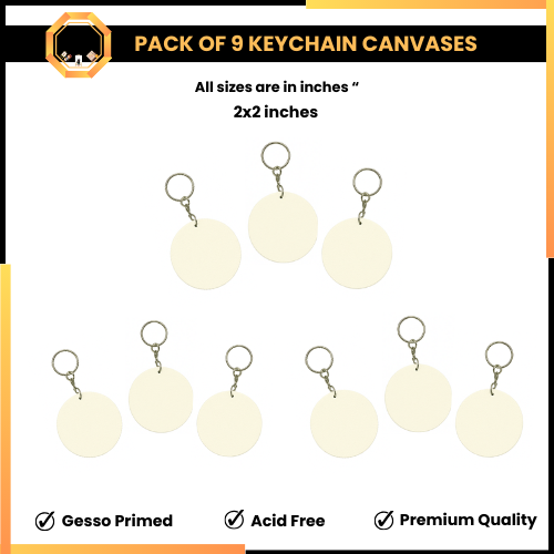 Circular Paintable Keychain Canvases -  Memories Lover Edition