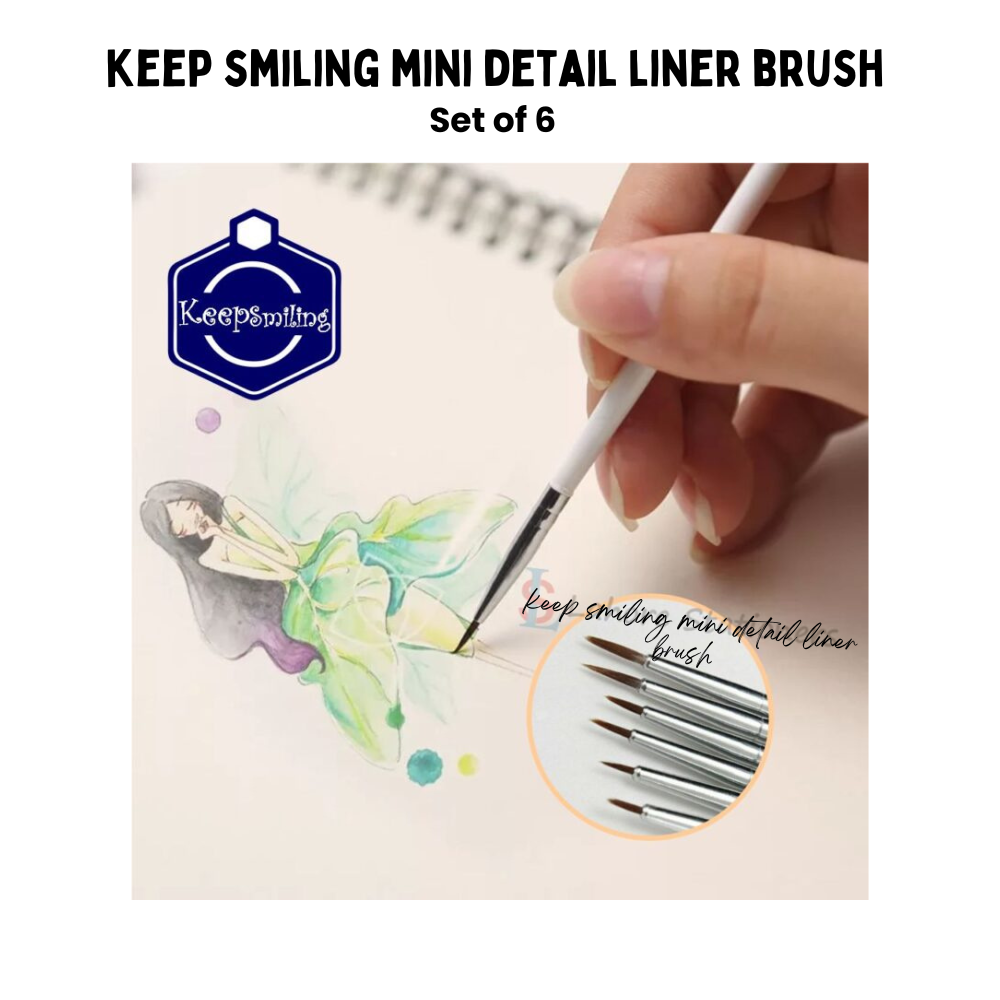 Keep smiling Mini detail liner brush - set of 6