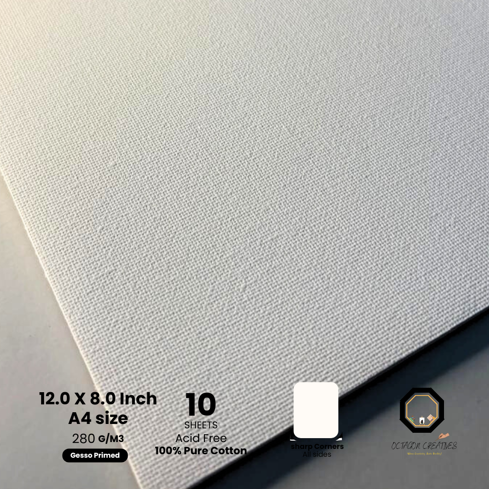 Xinbowen Artist's Gesso Primed canvas Pad A4  - Acrylic Edition