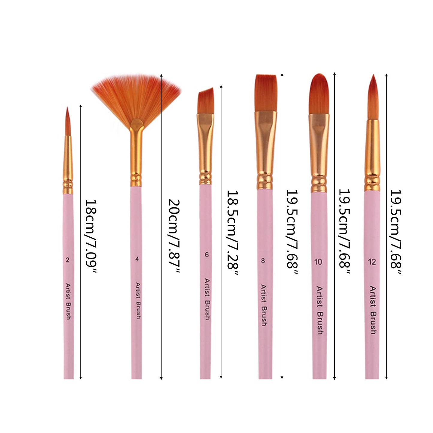 Xinbowen Multishape brush set of 6