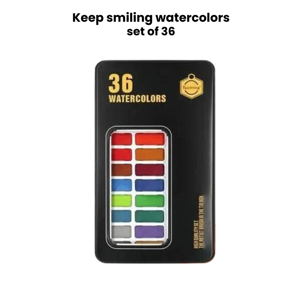 Keep smiling Watercolor set of 36 - Professional Edition