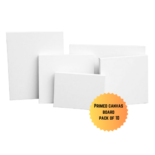 Pack of 10 Primed canvas boards for painting - Summer's Package